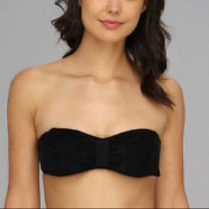 black strapless bikini